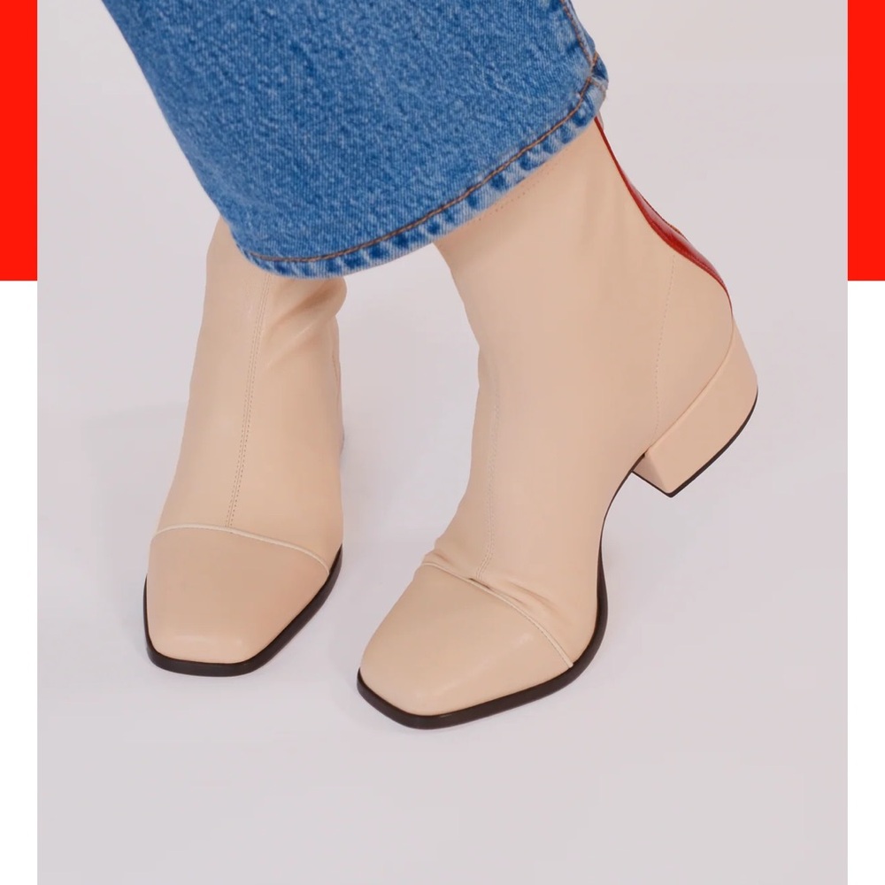 Nomasei Strada Ankle Boots Pompeii White Stretch Leather 40